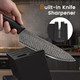 Knife Set 15 Pieces Kitchen Knife Set With Built In Knife Sharpener Block