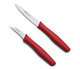 Arcos Paring Knife Set 2 Pieces. 2 Peeling Knives Of Stainless Steel And Ergonomic Polypropylene Handle For Cutting Fruits Vegetables And Tubers. Series Nova. Color Red Arcos Paring Knife Set 2 Pieces. 2 Peeling Knives Of Stainless Steel And Ergonomic Polypropylene Handle For Cutting Fruits Vegetables And Tubers. Series Nova. Color Red