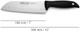 Arcos Santoku Knife - 7 Inch Nitrum Stainless Steel Blade And 180 Mm Blase With Black Polypropylene Handle - Innovative Design For Daily Use - Menorca Series - Color Black