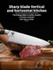 3 Pieces Knife Set Professional Japanese High Carbon Stainless Steel Kitchen Knife Set Ultra Sharp Chef Knives Sets With Ergonomic Pakkawood Handle 15° Double-Edged Blade Full Tang Design