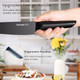 Knife Set 15 Pieces Chef Knife Set With Block For Kitchen German Stainless Steel Knife Block Set Dishwasher Safe Elegant Black