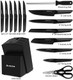 Knife Set 15 Pieces Chef Knife Set With Block For Kitchen German Stainless Steel Knife Block Set Dishwasher Safe Elegant Black Knife Set 15 Pieces Chef Knife Set With Block For Kitchen German Stainless Steel Knife Block Set Dishwasher Safe Elegant Black