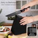 Astercook Knife Set 15 Pieces Kitchen Knife Sets With Block And Built-In Knife Sharpener German Stainless Steel Handle One-Piece Design Knives Block Set Dishwasher Safe Black