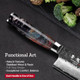 7 Inch Japanese Chef Knife 67 Layers Damascus Chef Knife With Vg10 Steel Core Professional Santoku Kitchen Knives With Ergonomic Handle Leather Sheath & Luxury Box Cooking Gitfs For Men Women