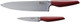 Ayesha Curry Kitchenware Ayesha Curry Cutlery Japanese Stainless Steel Knife Cooking Knives Set With Sheaths 8-Inch Chef Knife 3.5-Inch Paring Knife Sienna Red