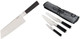 Babish High-Carbon 1.4116 German Steel Cutlery 7.5" Clef (Cleaver + Chef) Knife & German High-Carbon 1.4116 Steel Cutlery 3-Piece W/Knife Roll