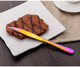 Berglander Titanium Colorful Plated Multicolor Stainless Steel Steak Knives Steak Knife Heavy Duty Steak Knife For Chefs Great For Bbq Weddings Dinners Parties Homes Kitchens Pack Of 6