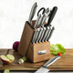 Knife Block With Kitchen Knives Set 14 Pcs And Wood Cutting Board Ultra Sharp Stainless Steel Knife For Kitchen Home Essentials Chef Knife Set And Steak Knives Set Of 6 With Wood Block