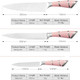 3Pcs Professional Chef Knife Set Sharp Japanese Kitchen Knife German High Carbon Stainless Steel 8 Inch Chef'S Knives 8 Inch Slicing Knife5 Inch Knife Utility Knife (3Pcs-Black)