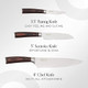 3-Piece Knives Set For Kitchen Stainless Laser-Etched Damascus Knife Set With Professional Chef Knife Santoku Knife & Paring Knife Kitchen Knifes In Luxury Wooden Box s For Chefs - Breliser