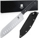 Brooklyn Knife Co. Santoku Knife - Carbon Fiber Series - Japanese Aus-08 Hc Super Steel -Sheath 7-Inch