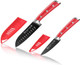 Cangshan S+ Series 1022131 German Steel Forged 2-Piece Titanium Coated Santoku Starter Knife Set With Sheaths Jupiter Red