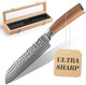 Sharp Damascus Chef Knife 8 Inch Japanese Steel，Professional Kitchen Knife With Ergonomic Walnut Wood Handle，67 Layers Super Steel Full Tang Damascus Kitchen Knife，Rubber Wood Box Packing