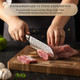 Sharp Damascus Chef Knife 8 Inch Japanese Steel，Professional Kitchen Knife With Ergonomic Walnut Wood Handle，67 Layers Super Steel Full Tang Damascus Kitchen Knife，Rubber Wood Box Packing