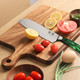 Knife Set - 11 Piece Professional Kitchen Knife Set German High Carbon Steel Chef Knife Set Green Resin Handle Knife Set With Solid Wood Stand Kitchen Knife Set