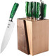 Knife Set - 11 Piece Professional Kitchen Knife Set German High Carbon Steel Chef Knife Set Green Resin Handle Knife Set With Solid Wood Stand Kitchen Knife Set Knife Set - 11 Piece Professional Kitchen Knife Set German High Carbon Steel Chef Knife Set Green Resin Handle Knife Set With Solid Wood Stand Kitchen Knife Set