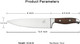 Chef Knife 8 Inch Japanese Professional Chef Knife High Carbon Stainless Steel Razor Sharp Chefs Kitchen Knife Vegetable Chopping Knife For Cooking With Full-Tang Handle Walnut