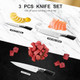 Knife Setkitchen Knives3Pcs Kitchen Knives Sethigh Carbon Stainless Steel Knife Set8 Inch Chef Knife Set7 Inch Santoku Knife5 Inch Utility Knife For Bbq Or s