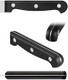 Kitchen Knife 3-Pcs Knife Set With Sheath 8 Inch Chef Knife 4.5 Inch Utility Knife 4 Inch Paring Chef Knife Stainless Steel Black Kitchen Knife 3-Pcs Knife Set With Sheath 8 Inch Chef Knife 4.5 Inch Utility Knife 4 Inch Paring Chef Knife Stainless Steel Black