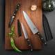 Kitchen Knife 3-Pcs Knife Set With Sheath 8 Inch Chef Knife 4.5 Inch Utility Knife 4 Inch Paring Chef Knife Stainless Steel Black Kitchen Knife 3-Pcs Knife Set With Sheath 8 Inch Chef Knife 4.5 Inch Utility Knife 4 Inch Paring Chef Knife Stainless Steel Black