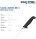 Cold Steel Commercial Series 6" Flexible German 4116 Stainless Steel Fixed Blade Narrow Straight Back Game & Fish Processing Cutting Boning Knife With Ergonomic Kray-Ex Handle Cold Steel Commercial Series 6" Flexible German 4116 Stainless Steel Fixed Blade Narrow Straight Back Game & Fish Processing Cutting Boning Knife With Ergonomic Kray-Ex Handle