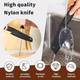 Nylon Knife With High Temperature Resistance For Nonstick Pans Lightweight Plastic Kitchen Knife Safe For Kids Best For Cutting Bread Pizza Fruits Vegetables (1 Full Serration)