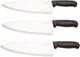8" Columbia Cutlery Commercial Chef/Cook Knife - Black Fibrox Handle - Razor Sharp And Dishwasher Friendly (3 Pack - 8" Black Chef)