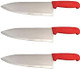 Set Of 3-10” Chef Knives Cook French Stainless Steel (Blue)