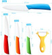 Ceramic Knife Setfive Piece 6" Chef Knife 5" Utility Knife 4" Fruit Knife 3" Paring Knife 1'' Vegetable Fruit Peeler Rust Proof And Stain Resistant Kitchen Chef Knife Sharp Set (Colorful)