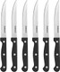 Cusinart Knife Set 6Pc Steak Knife Set With Steel Blades For Precise Cutting Lightweight Stainless Steel & Durable C77Tr-6Psk & C77Tr-3Pr Triple Rivet Collection 3.5" Paring Knife Black
