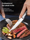 D.Perlla Steak Knives Micro Serrated Steak Knife Set Of 8 High Carbon Stainless Steel Steak Knives Set Elegant Sharp Kitchen Steak Knife Set Silver