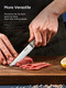 D.Perlla Steak Knives Micro Serrated Steak Knife Set Of 8 High Carbon Stainless Steel Steak Knives Set Elegant Sharp Kitchen Steak Knife Set Silver