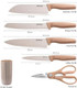 Kitchen Knife Set With Block 6 Piece Non-Stick Stainless Steel Knife Block Set Ergonomic Pp & Wood Grain Handles Universal Knife Block - Chef Cooking Knives Set For Kitchen (Khaki) Kitchen Knife Set With Block 6 Piece Non-Stick Stainless Steel Knife Block Set Ergonomic Pp & Wood Grain Handles Universal Knife Block - Chef Cooking Knives Set For Kitchen (Khaki)