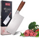 Dengjia Chef Knife 7 Inch Chinese Chef'S Knife 9Cr18Mov Laminated Stainless Steel Meat Cleaver With Ergonomic Handle