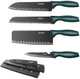 Dsmile 4 Pcs Kitchen Knife Setblack Stainless Steel Knives With Knife Coversnon-Stick Coated Stainless Steel Blades For Cuttingslicing & Dicing