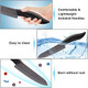 Updated Version Ceramic Knife Set 4-Piece Color With Sheaths (Includes 3" Paring Knife 4" Fruit Knife 5" Utility Knife 6" Chef Knife) For Home Kitchen(Multicolour)