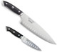 Ergo Chef 8-In Chef’S Knife & 4-In Paring Knife Pro Series 2.0 Forged High Carbon 7Cr17Mov Stainless Steel Ergonomic Black Pakkawood Handle