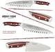 Ergo Chef 3-Piece Crimson Series Knife Set: 8" Chef'S Knife 8" Offset Bread Knife & 3.5" Paring Knife - Forged High Carbon X50Crmov15 German Stainless Steel With Ergonomic G10 Handle