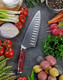 Ergo Chef 3-Piece Crimson Series Knife Set: 8" Chef'S Knife 8" Offset Bread Knife & 3.5" Paring Knife - Forged High Carbon X50Crmov15 German Stainless Steel With Ergonomic G10 Handle