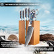 Fanteck Chef Knife 8 Inchdamascus Japanese Professional High Carbon 67-Layers Vg10 Kitchen Cooking Knifesuper Sharp Stainless Steel Chef Knives With Full Tang Abalone Shell Handle-Walnut Wood Cover