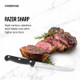 Farberware Stamped Triple Rivet High Carbon Stainless Steel Steak Knife Set 4-Piece Black