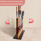 Findking Magnetic Knife Block Double Sided Holder Powerful Magnet Kitchen Storage Acacia Wood And Red Resin (12 X 10 Inches Without Knives)