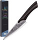 Findking 6 Inch Boning Knife Damascus Steel Skinning Knife Sharp Meat Knife For Bones (Cheetah Series W/Ebony Wood Handle)