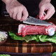 Findking 6 Inch Boning Knife Damascus Steel Skinning Knife Sharp Meat Knife For Bones (Cheetah Series W/Ebony Wood Handle)