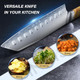 Santoku Knife 7 Inch S35Vn Powder Steel Core And 67-Layer Damascus Steel With Vg10 Steel Core Chef Knife
