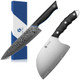 8 Inch 67-Layer Damascus Steel Chef Knife And 6.5 Inch 5-Layer High Carbon Stainless Steel Meat Cleaver Serbian Chef Knife 8 Inch 67-Layer Damascus Steel Chef Knife And 6.5 Inch 5-Layer High Carbon Stainless Steel Meat Cleaver Serbian Chef Knife