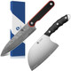 8 Inch 67-Layer Damascus Stainless Steel Kitchen Knife And 6.5 Inch 5-Layer High Carbon Stainless Steel Meat Cleaver Serbian Chef Knife 8 Inch 67-Layer Damascus Stainless Steel Kitchen Knife And 6.5 Inch 5-Layer High Carbon Stainless Steel Meat Cleaver Serbian Chef Knife