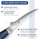 7 Inch Santoku Knife & Fillet Knife Ultra Sharp Kitchen Knife With G10 Handle High-End 5 Layers Japanese Stainless Steel Chef Knife