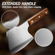 Meat Cleaver 6.3" Heavy Duty Axe Shape Kitchen Knife 2.1 Lb Butcher Knife Professional Gradethickened Blade Hand Forged Meat Chopper For Bones Kitchen Bbq & Camping For Men Dad