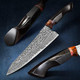 Japanese Professional Chef Knife8.5In Handmade Damascus Steel Vg10 Core Bladeebony Wood Handlecutting Cooking Gyuto Knives With Sheath For Kitchen